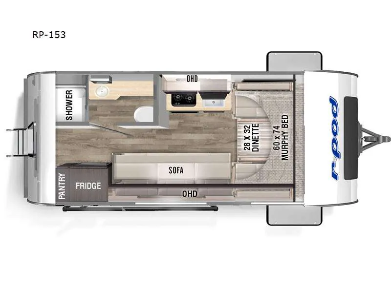 2023 Forest River R-Pod 153 - Floor plan