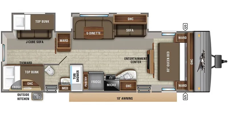 2021 Jayco Jay Flight 32BHDS - Floor plan