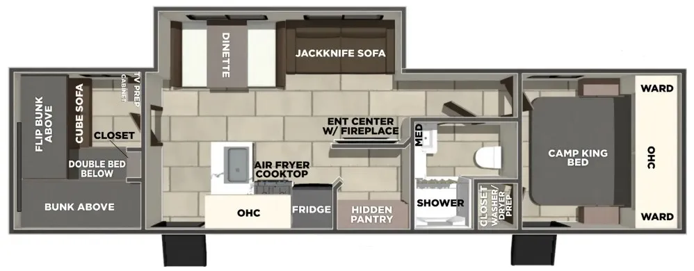2027 Prime Time Tracer 290QB floor plan