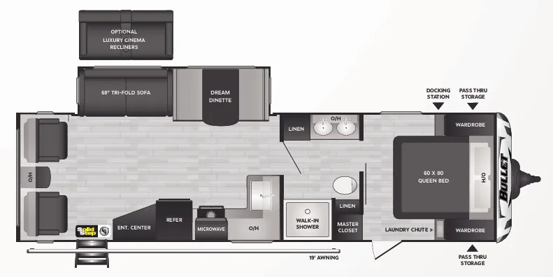 Keystone Bullet Premium 291RLSWE floor plan