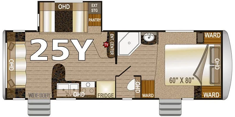 2015 Northwood Arctic Fox North Fork 25Y floor plan