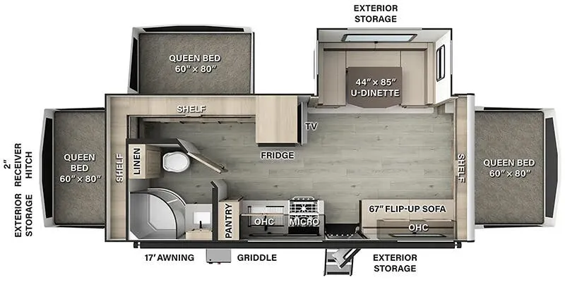Forest River Flagstaff Shamrock 233S floor plan