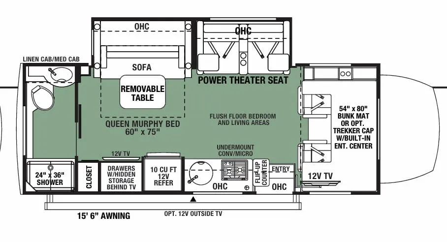 2022 Forest River Forester MBS 2401T - Floor plan