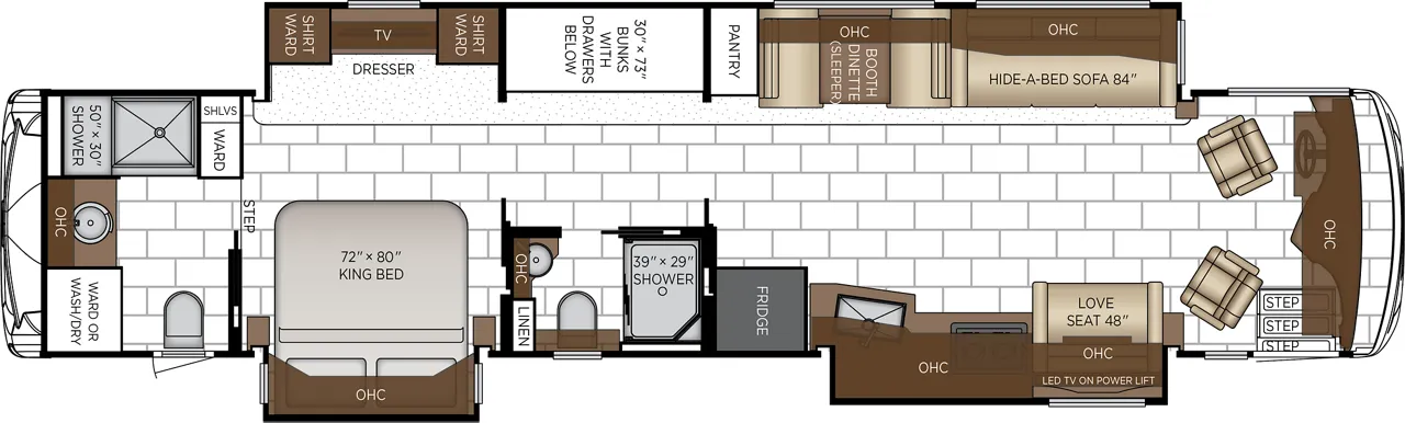 Newmar Ventana 4340 floor plan