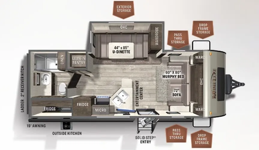 Forest River Rockwood Mini Lite 2507S floor plan