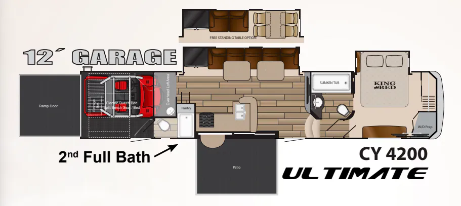 2018 Heartland Cyclone 4200 floor plan