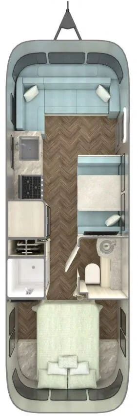 Airstream International 28RB floor plan