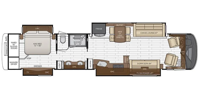 Newmar Essex 4583 floor plan