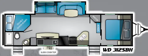 Heartland Wilderness 3125 BH floor plan