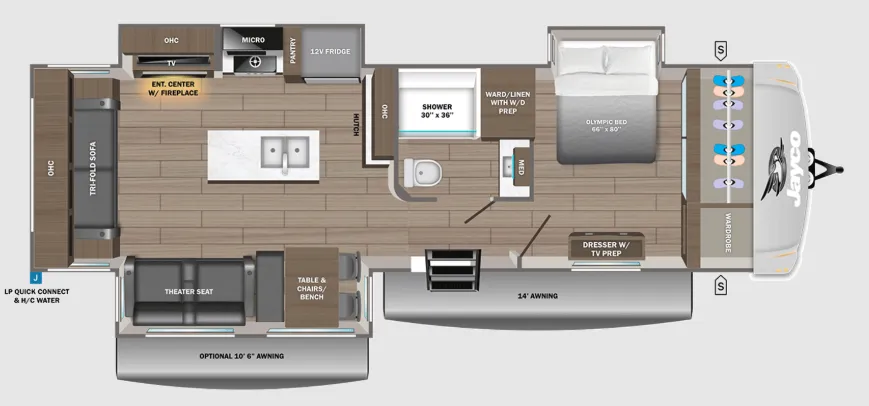 Jayco Eagle 294CKBS floor plan