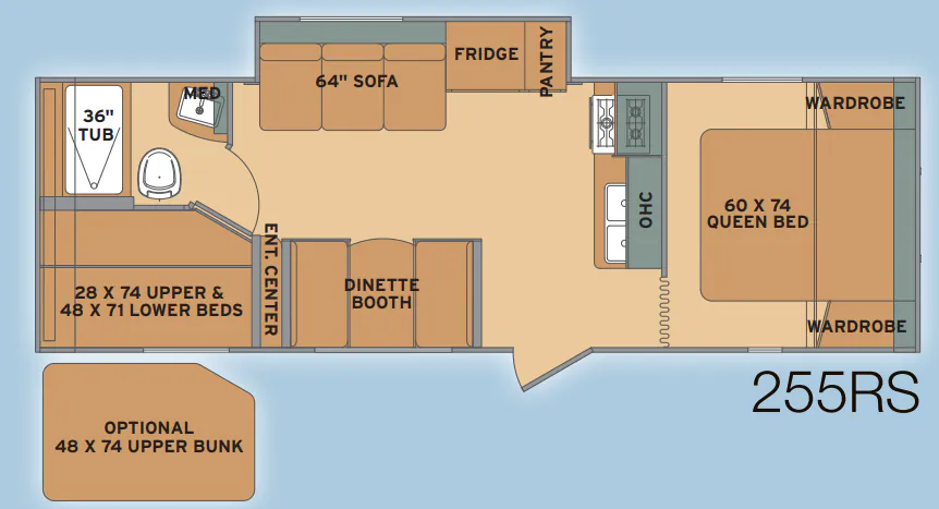 Shasta Flyte 255RS floor plan