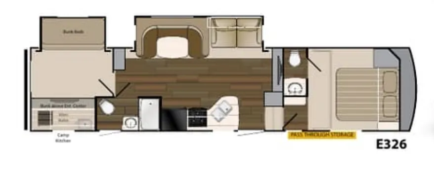 Heartland ElkRidge Xtreme Light E 326 floor plan