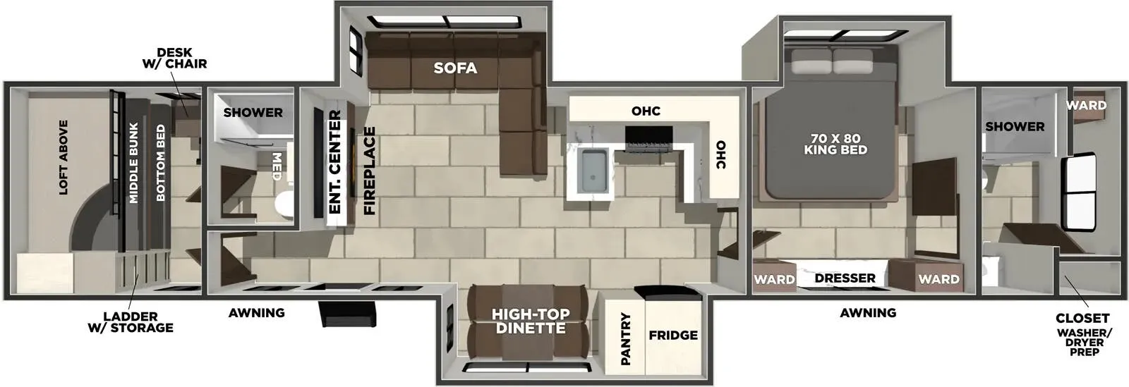 Prime Time LaCrosse 44PARK floor plan
