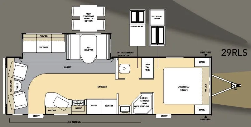 2012 Coachmen Catalina 29 RLS floor plan