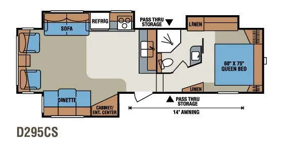 K-Z Durango 1500 D295CS floor plan