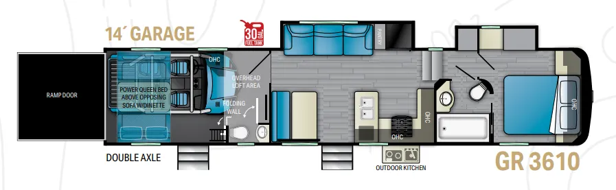 Heartland Gravity 3610 floor plan