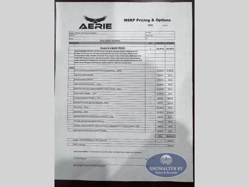 2026 Soaring Eagle AERIE 8.0 - Photo 2