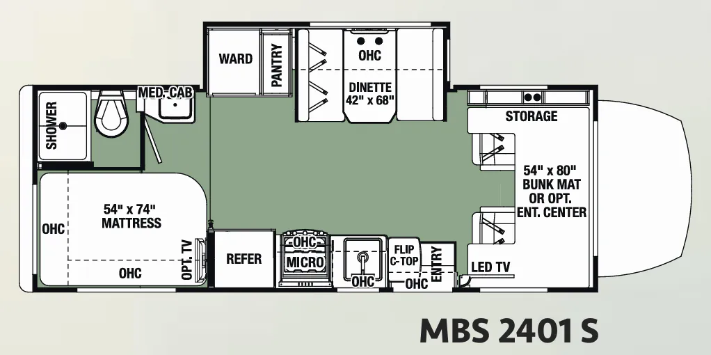 Forest River Forester MBS 2401S floor plan