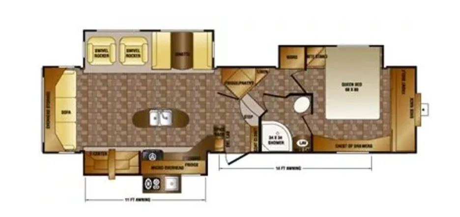 CrossRoads Sunset Trail Reserve SF33RL floor plan