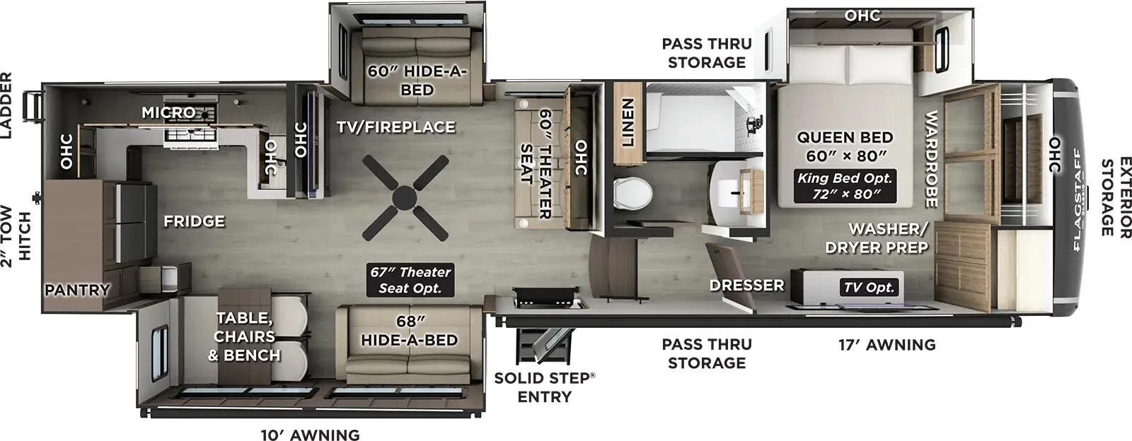 Forest River Flagstaff Classic F371RK floor plan