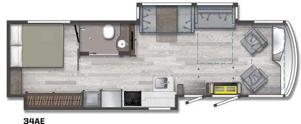 Winnebago Inspire 34AE floor plan