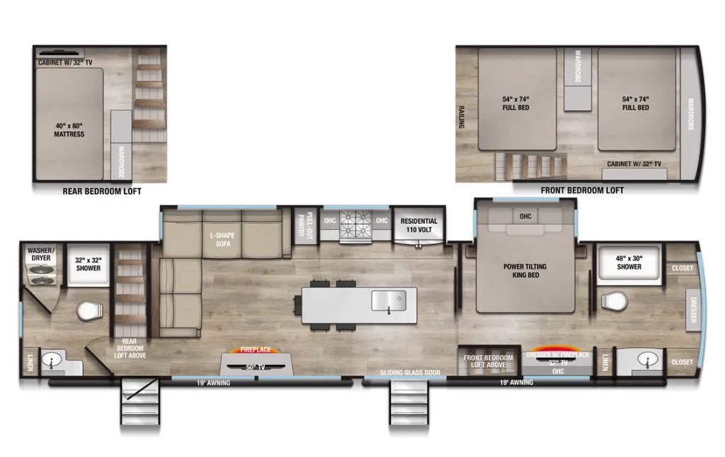 2026 Alliance RV Benchmark 44LFT floor plan
