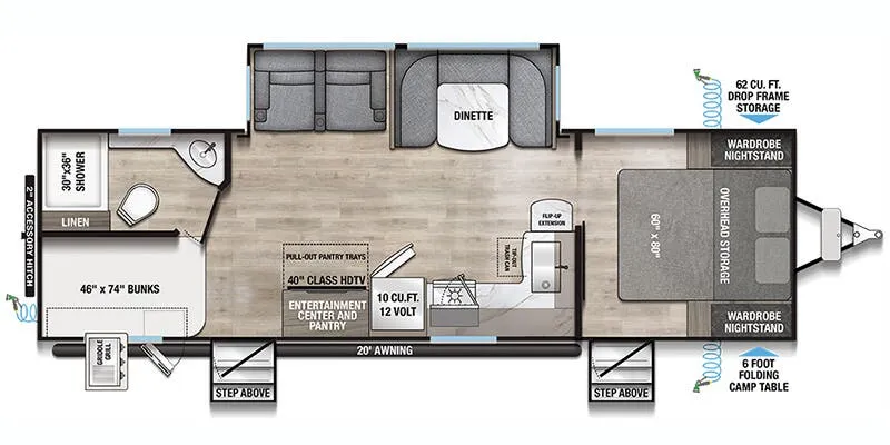 2026 Alliance RV Delta 281BH - Floor plan