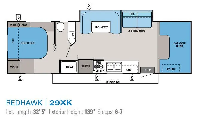Jayco Redhawk 29XK floor plan