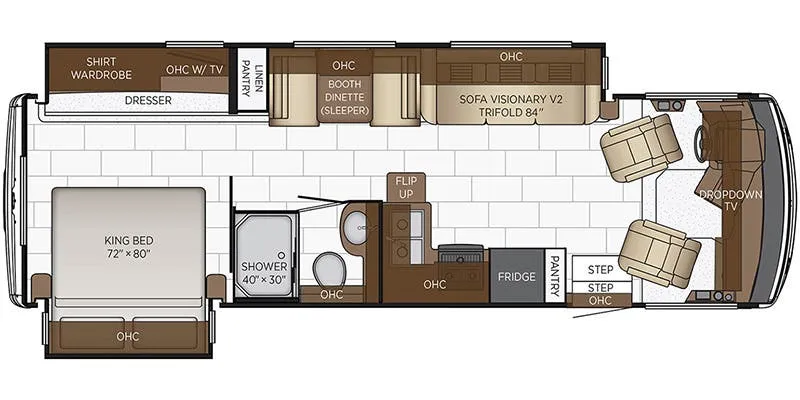 Newmar Bay Star 3020 floor plan