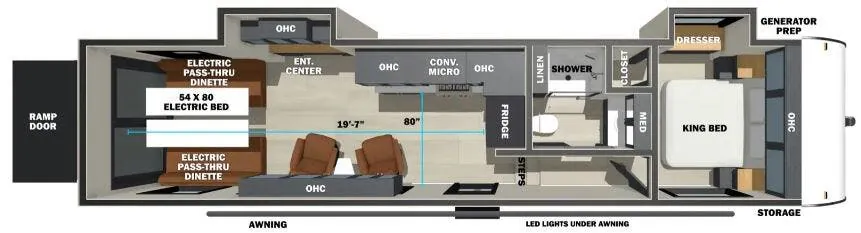 2027 Forest River Shockwave 3300 floor plan