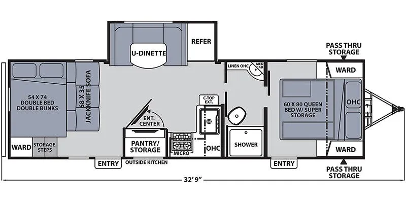 2022 Coachmen Apex 266BHS floor plan