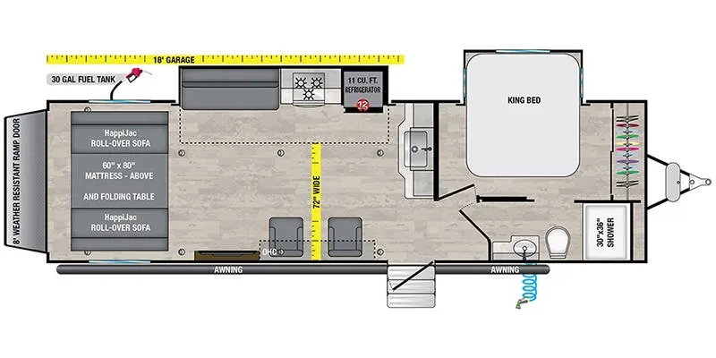 Alliance RV Valor 29T18 floor plan