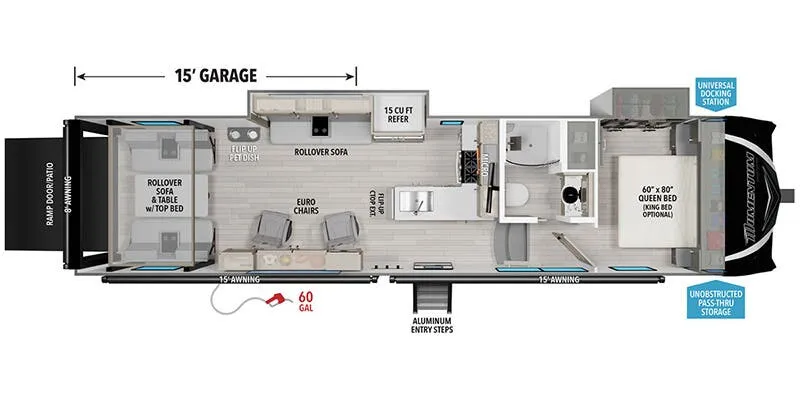 2026 Grand Design Momentum G-Class 325G - Floor plan