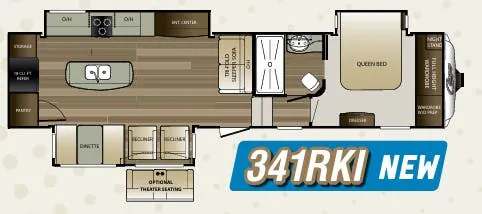 2016 Keystone Cougar 341RKI floor plan