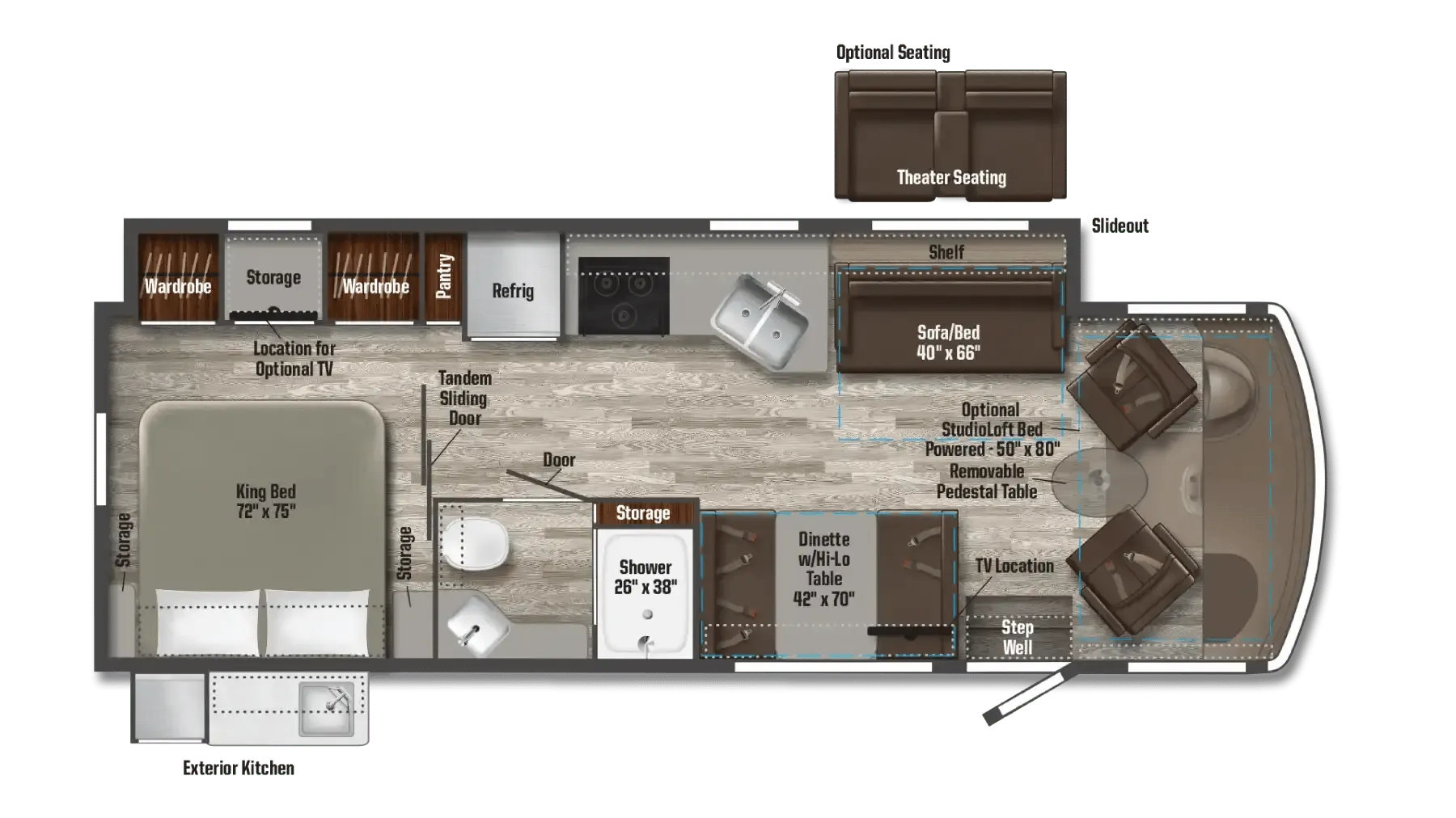 2026 Winnebago Sunstar 29V - Floor plan