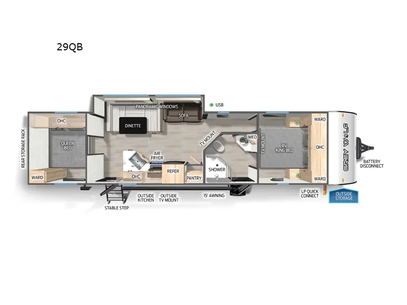 2025 Cherokee Cherokee Grey Wolf 29QB - Photo 2