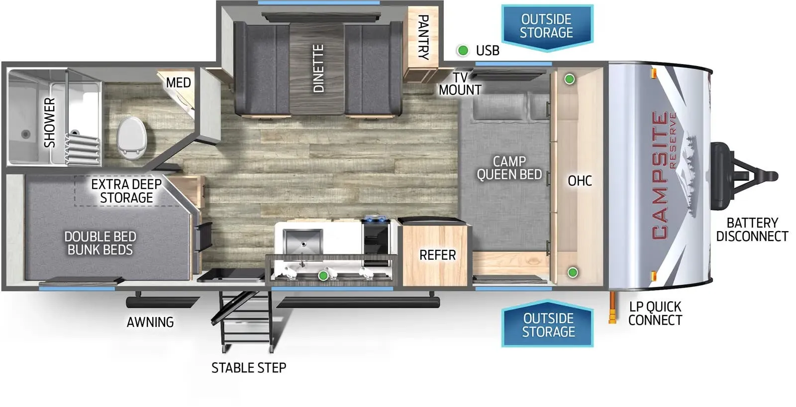 Forest River Campsite Reserve 17LS floor plan