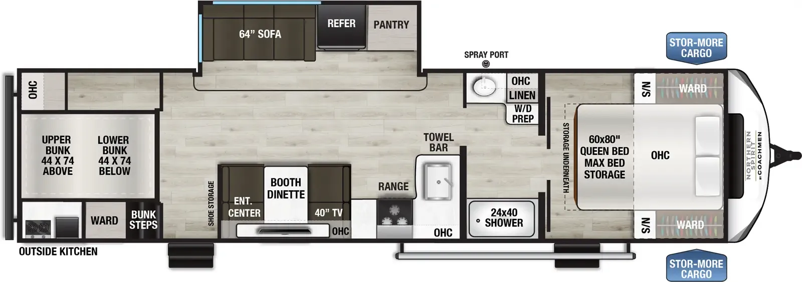 2026 Coachmen Northern Spirit 3070BH - Floor plan