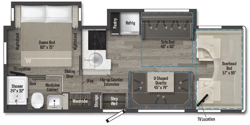 2025 Winnebago Minnie Winnie 26T - Floor plan