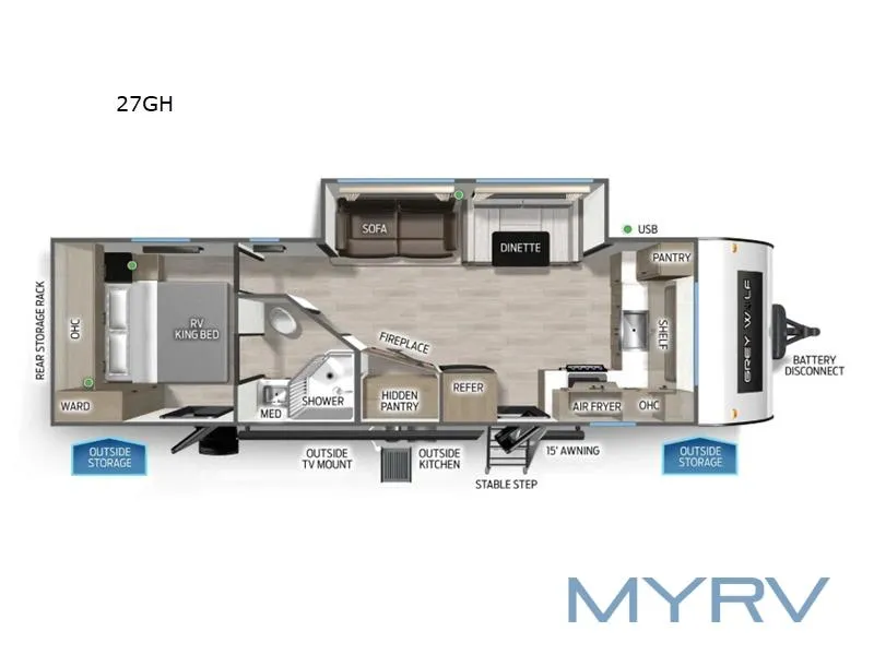 2026 Forest River Cherokee Grey Wolf 27GH - Photo 3