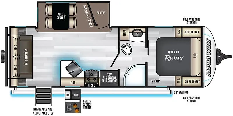 Forest River Cherokee Alpha Wolf 23RD-L floor plan