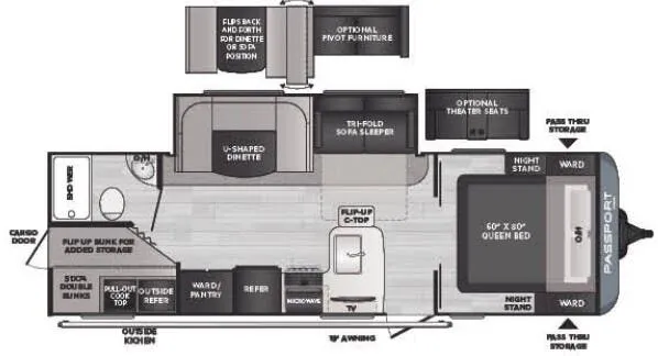 Keystone Passport SL Series 268BH floor plan