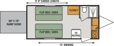 K-Z Sportsmen Classic 160TH floor plan