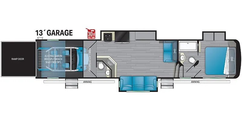 2021 Heartland Road Warrior RW 391 - Floor plan