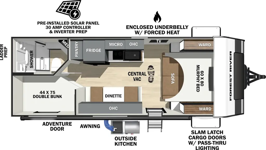 2026 Forest River IBEX 19MBH floor plan
