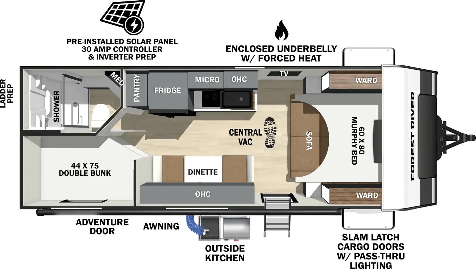 2026 Forest River IBEX 19MBH - Floor plan