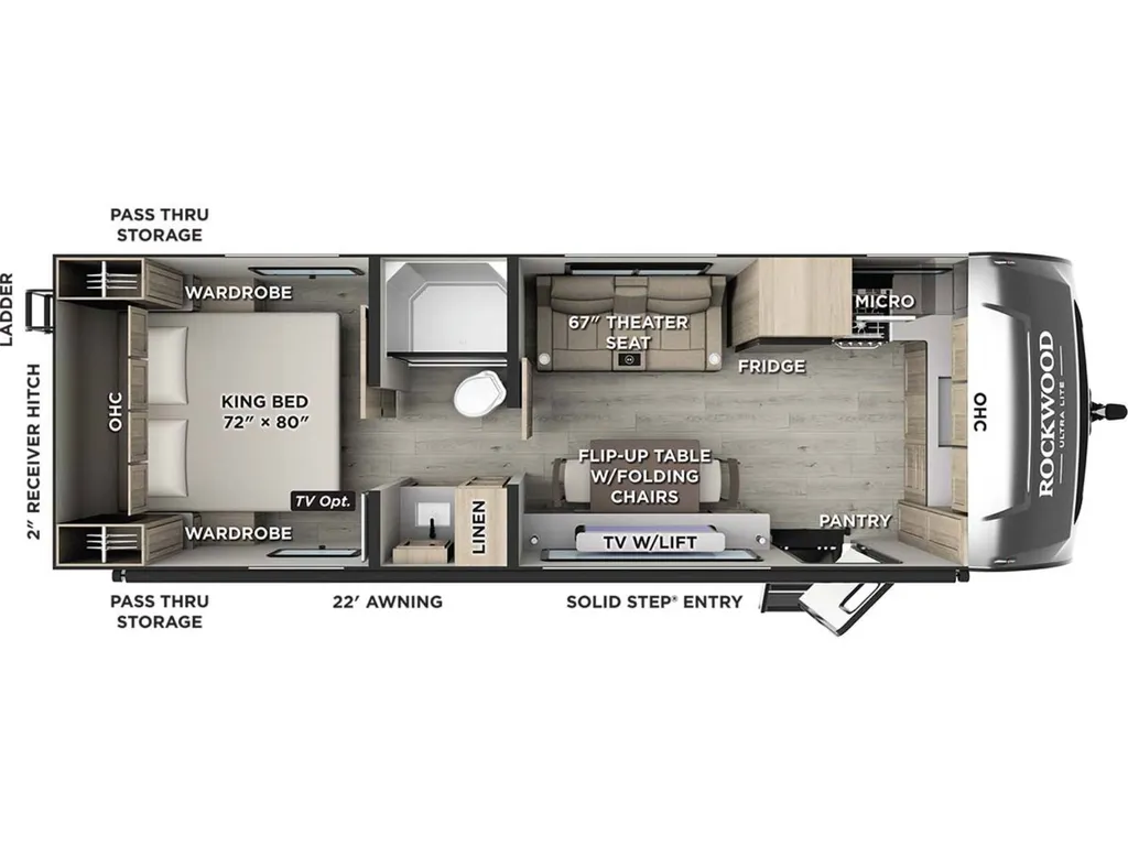 2026 Forest River Rockwood Ultra Lite 301FKT floor plan