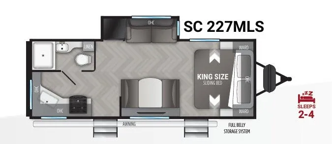 Cruiser RV Shadow Cruiser 227MLS floor plan