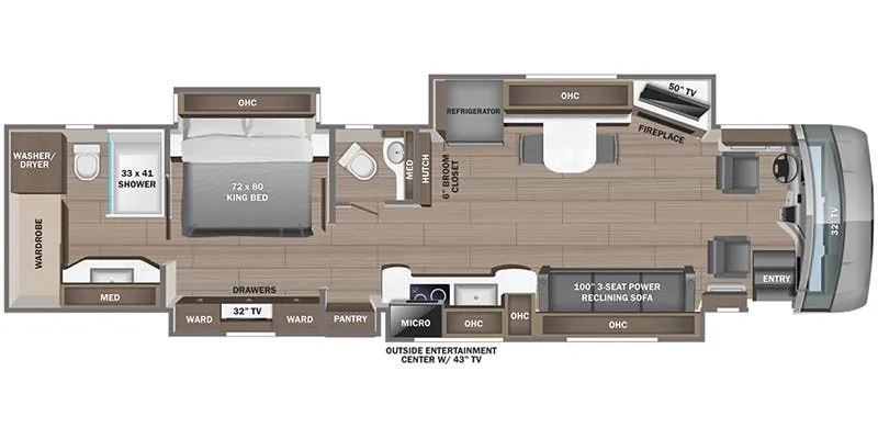 2024 Entegra Coach Anthem 44B - Floor plan