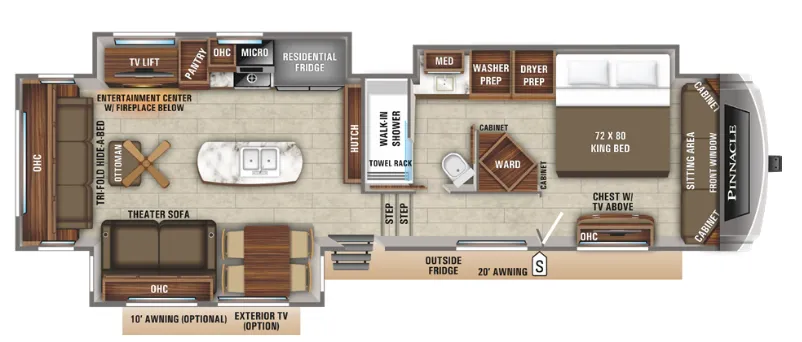 Jayco Pinnacle 37RLWS floor plan